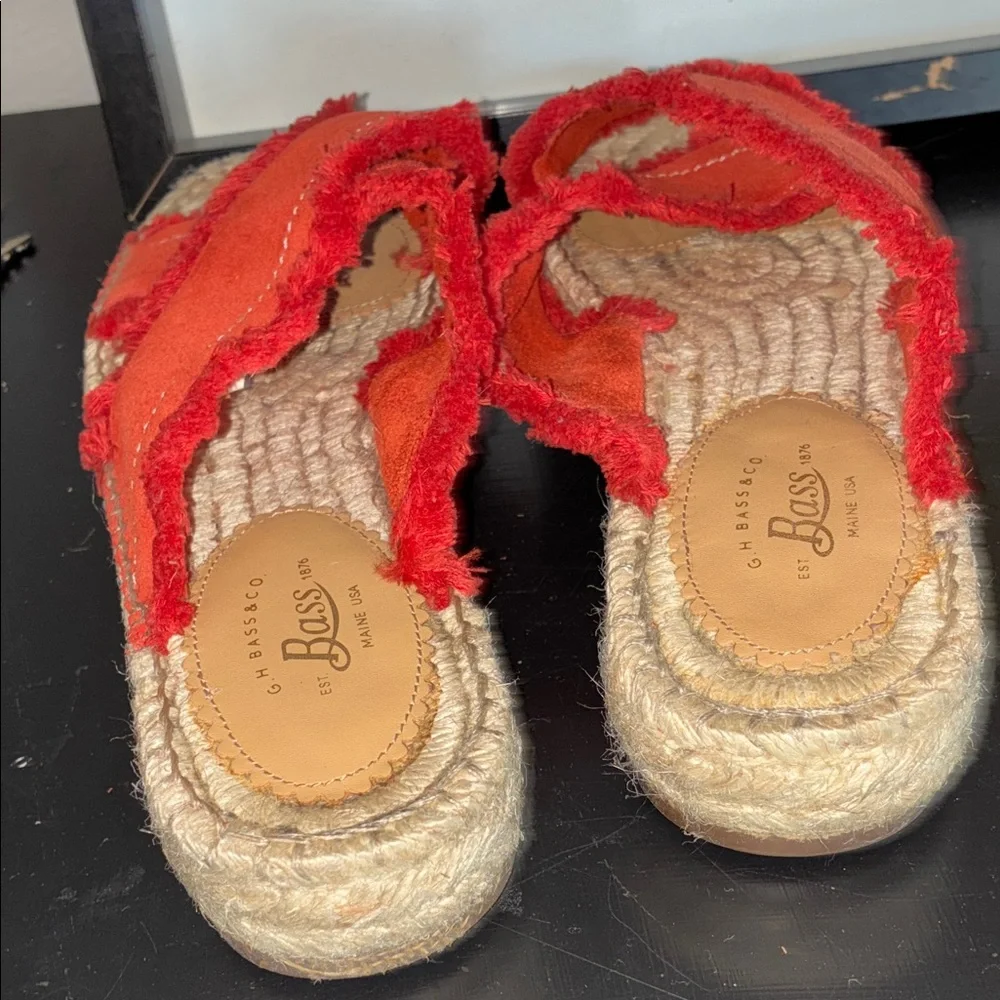 Bass Women's Vibrant Red Espadrille Slides